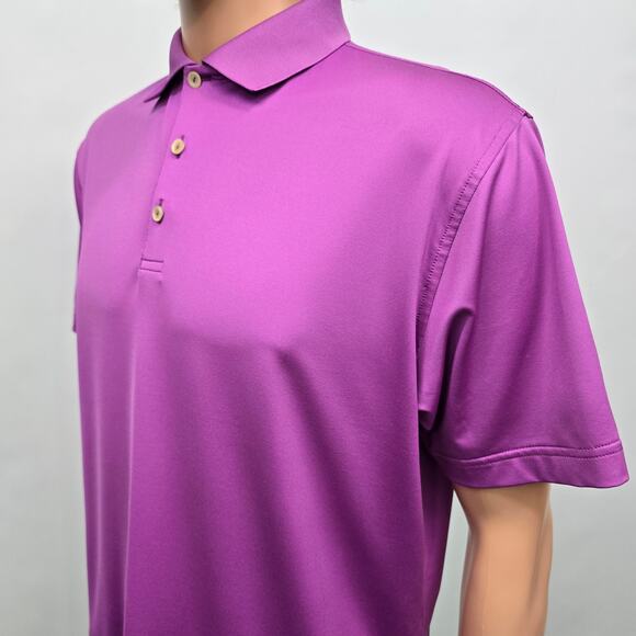 Peter Millar Summer Comfort Polo Golf Jersey Men M Fuchsia Purple MS19EK01 - Picture 6 of 13